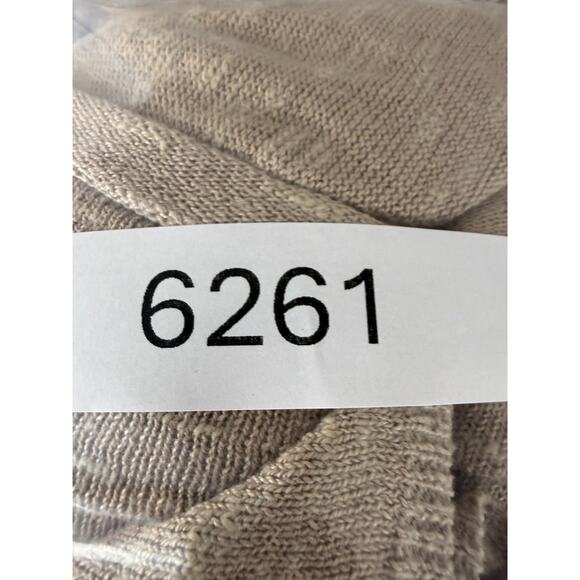 Eileen Fisher Petite Size MP Linen Open Front Cardigan Sweater Beige Short Sleev - Picture 6 of 6